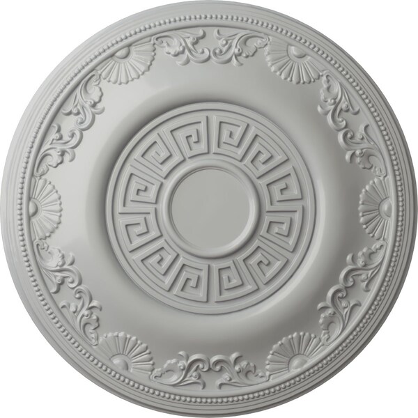Ekena Millwork Nestor Ceiling Medallion (Fits Canopies up to 5"), Hand-Painted Frost, 25 7/8"OD x 2 1/4"P CM25NEFRF - main